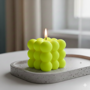 Cube bubbles candle