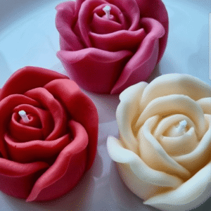 Decorative Rose-Shaped Candles