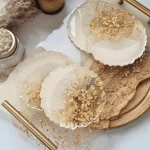 Resin Tray set with 4 coasters