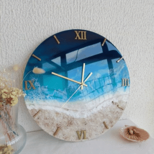 Coastal Ocean Wave Resin Wall Clock