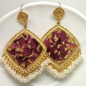 Resin floral jhumkas