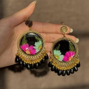 Traditional black jhumkas
